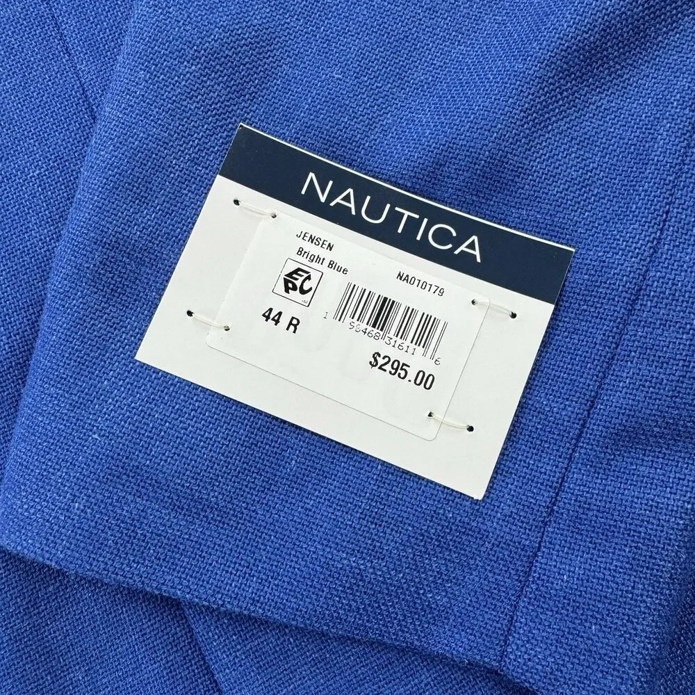 Nautica Jensen Blazer Mens 44R Bright Blue Active Stretch Sport Coat NWT
